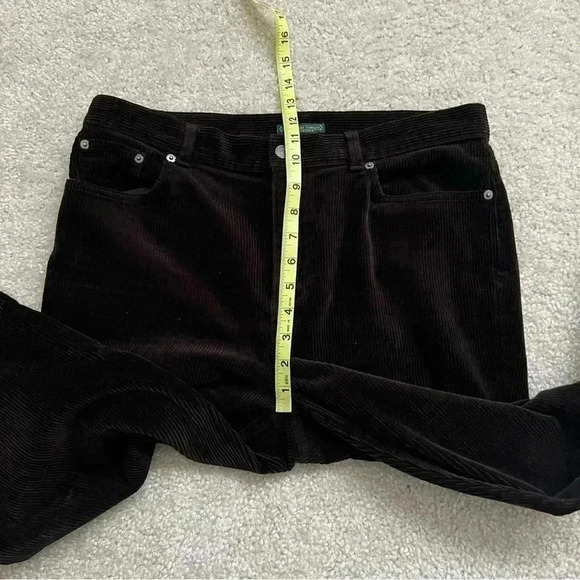 Ralph Lauren Jeans Company Brown Corduroy Pants Wm Sz 10 Wide Leg Boot Cut $199 - Picture 11 of 16